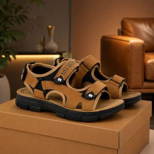 کفش صندل مردانه تابستانی مدل Sina Shoes عسلی