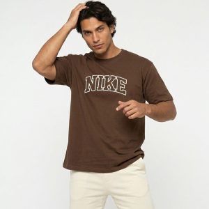 تیشرت Nike یقه گرد مردانه باکسی نخ پنبه طرحدار مدل 50110