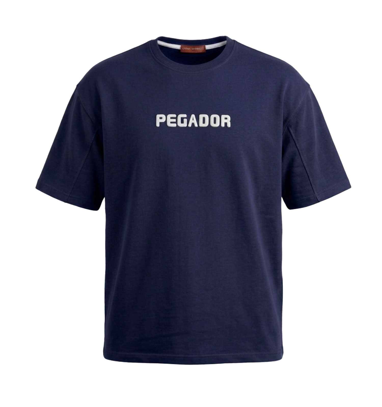 تیشرت Pegador یقه گرد مردانه باکسی سرمه ای دورس پنبه طرحدار مدل 50118