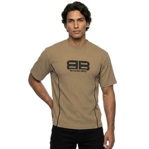 تیشرت Balenciaga یقه گرد مردانه طرحدار مدل 49752