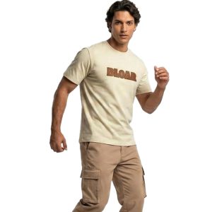 تیشرت یقه گرد مردانه نخ پنبه طرحدار مدل 49989