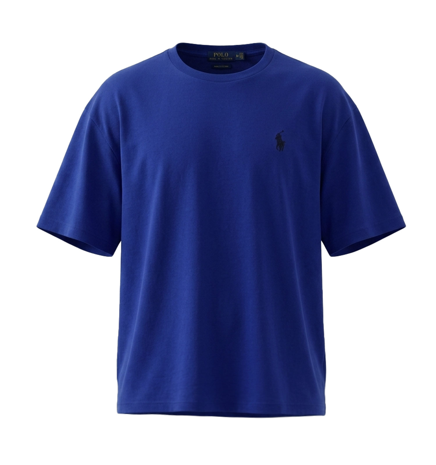 تیشرت Polo یقه گرد مردانه باکسی نخ پنبه ساده مدل 49995