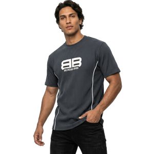 تیشرت Balenciaga یقه گرد مردانه طوسی طرحدار مدل 49754