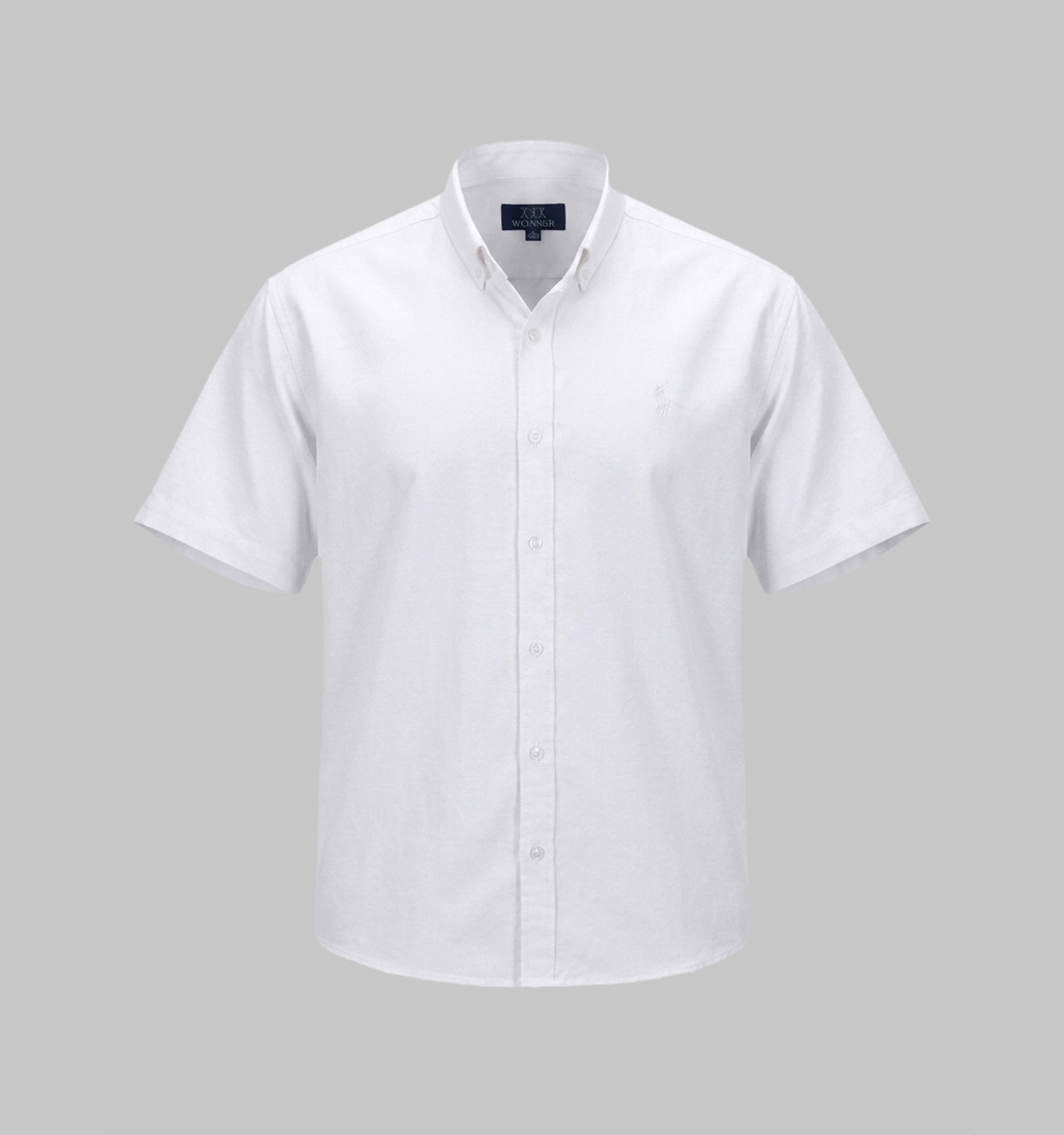 پیراهن نخی مردانه آستین کوتاه ساده سفید Polo مدل 49740