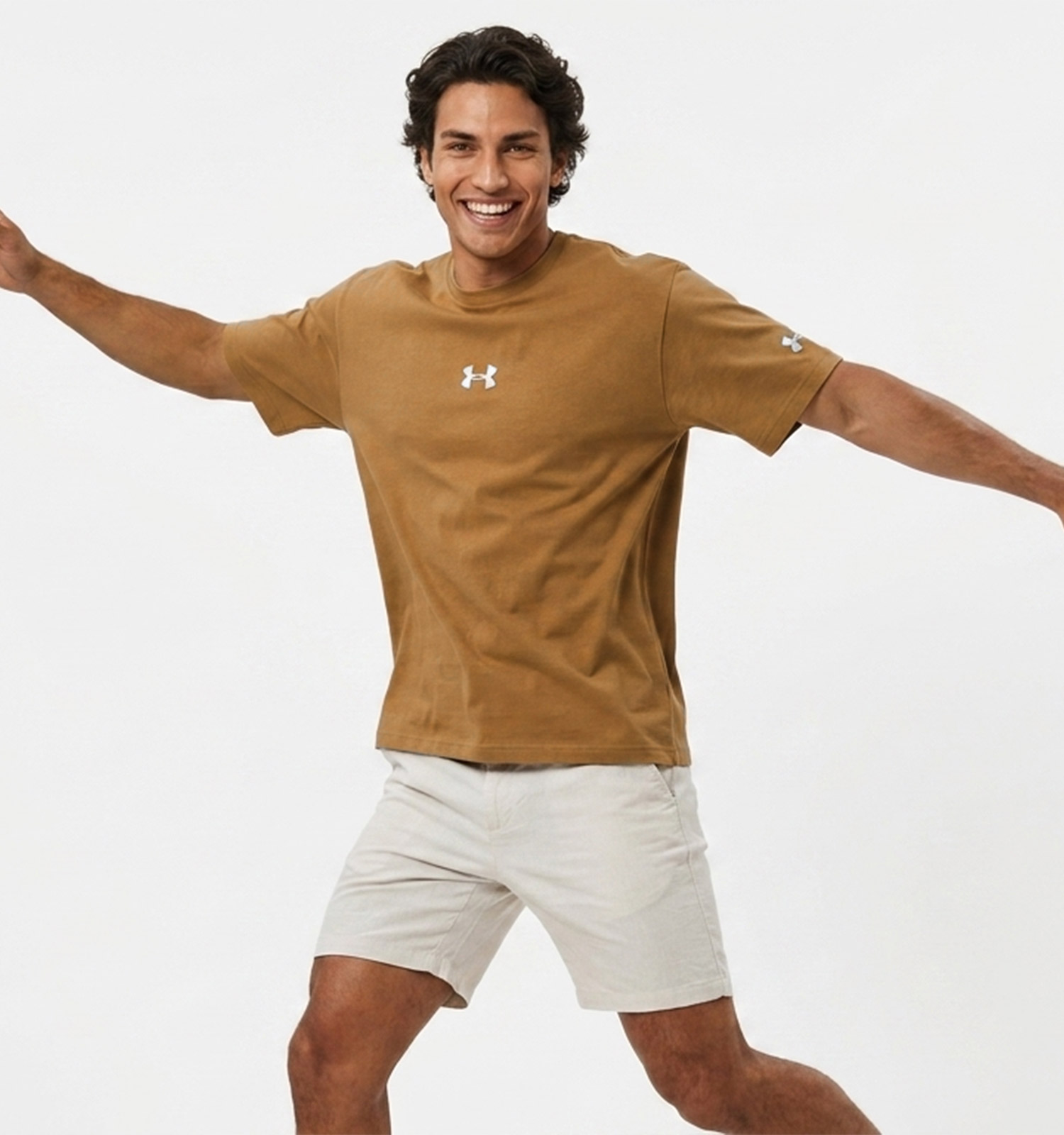 تیشرت Under Armour یقه گرد مردانه نخ پنبه طرحدار مدل 50206
