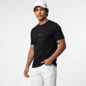 تیشرت Esprit یقه گرد مردانه نرمال نخ پنبه مشکی مدل 50443