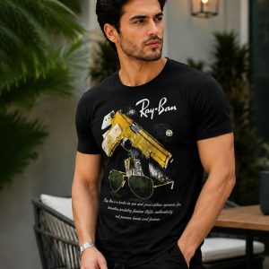 تیشرت مردانه طرح rey ban کد6544
