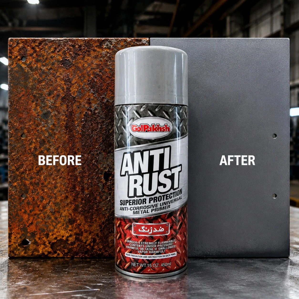 اسپری ضد زنگ مدل ANTI RUST حجم 450 میلی لیتر طوسی