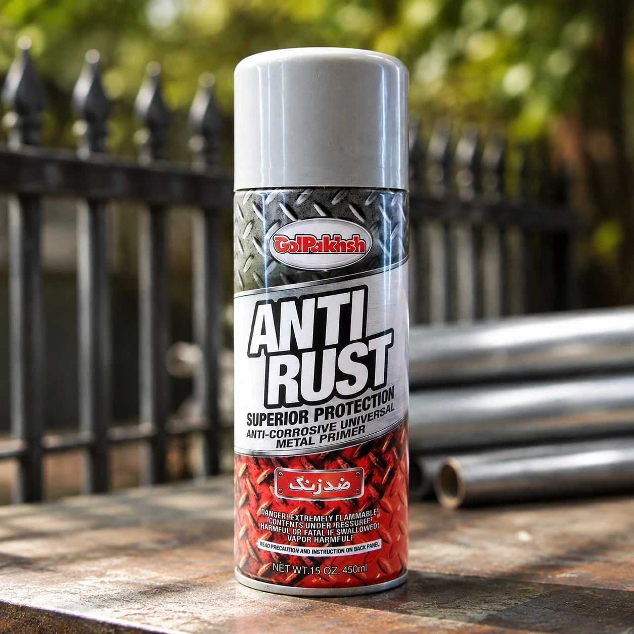 اسپری ضد زنگ مدل ANTI RUST حجم 450 میلی لیتر طوسی