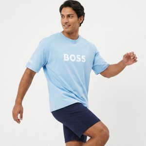 تیشرت Boss یقه گرد مردانه نخ پنبه طرحدار مدل 50197