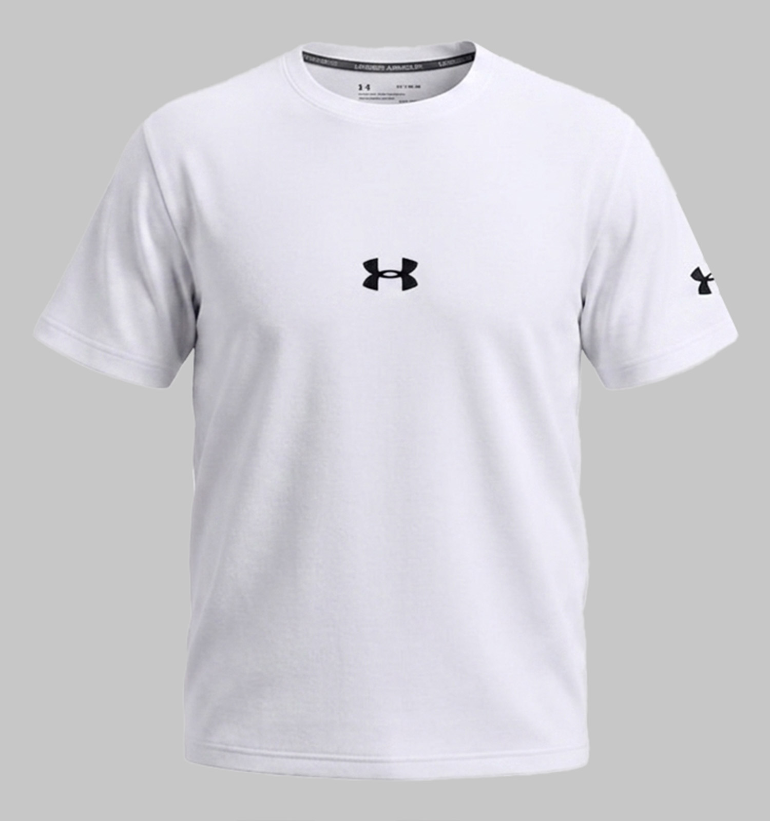تیشرت Under Armour یقه گرد مردانه سفید نخ پنبه طرحدار مدل 50204
