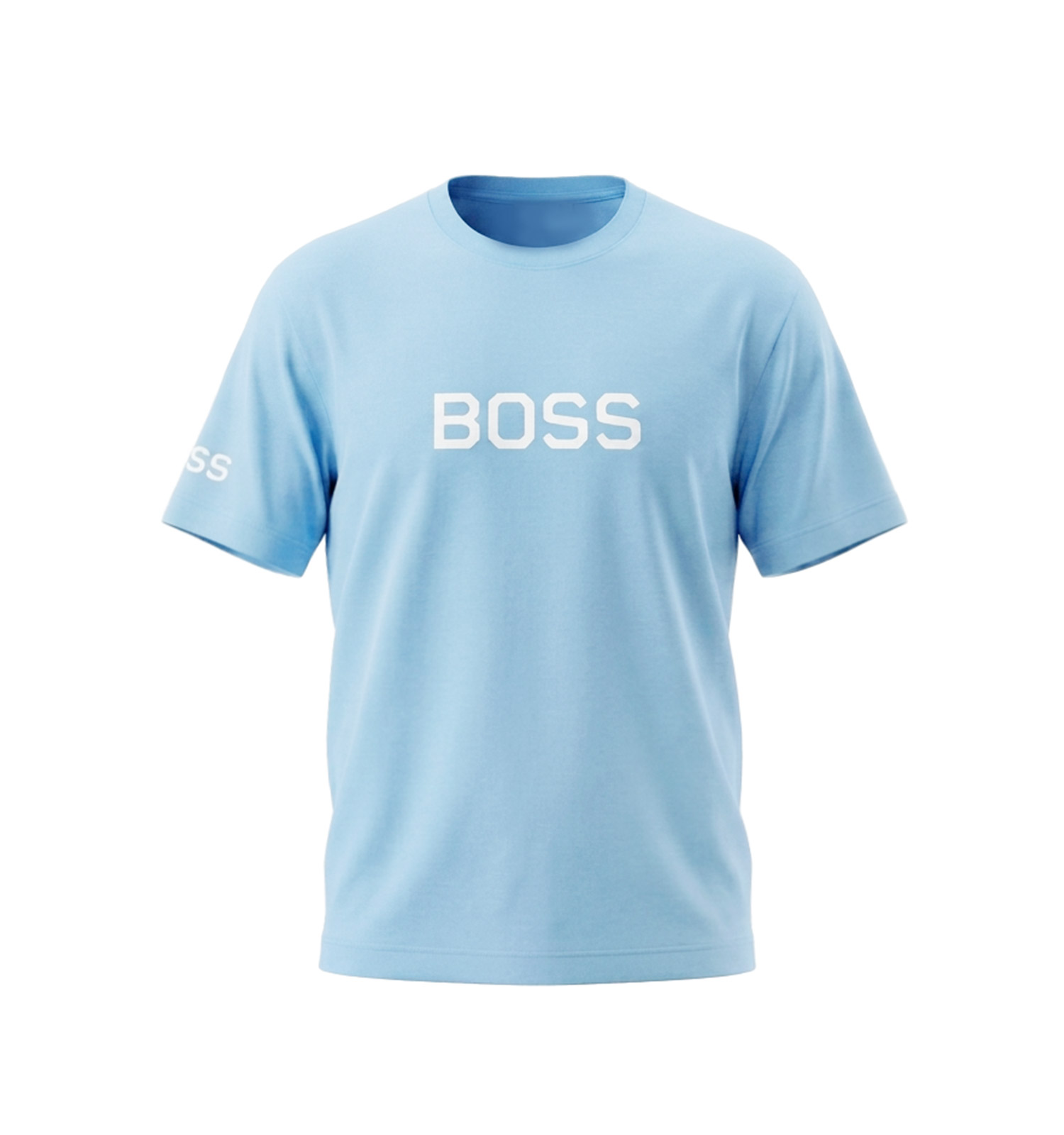 تیشرت Boss یقه گرد مردانه نخ پنبه طرحدار مدل 50197