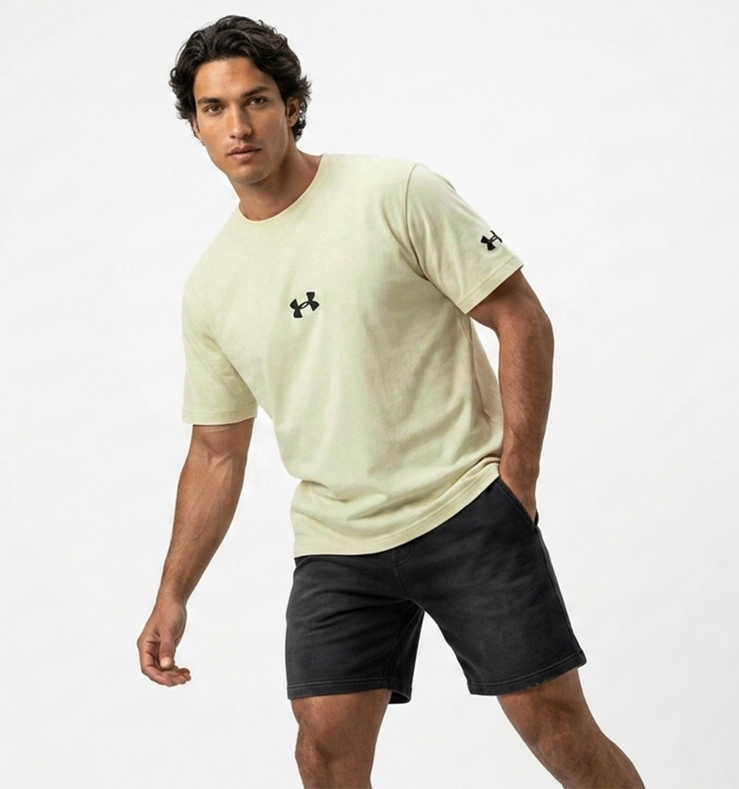 تیشرت Under Armour یقه گرد مردانه نخ پنبه طرحدار مدل 50202