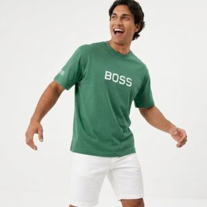 تیشرت Boss یقه گرد مردانه نخ پنبه طرحدار مدل 50198