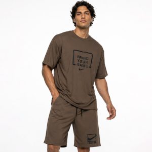 ست مردانه تیشرت شلوارک نخ پنبه Nike طرحدار مدل 50310