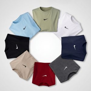 تیشرت Nike یقه گرد زنانه باکسی نخ پنبه طرحدار مدل 50405