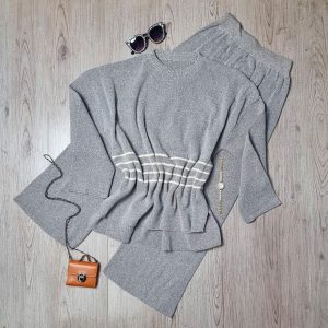 ست بلوز شلوار بافت زنانه Parnia_Earthy مدل 3863