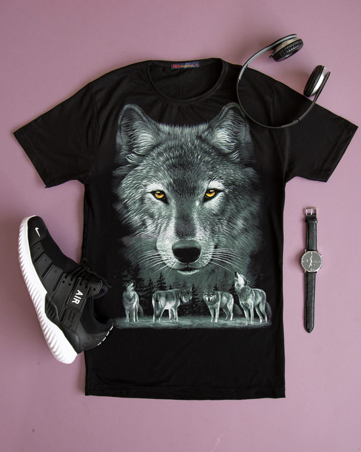 تیشرت مردانه مدل Wolf کد 5631