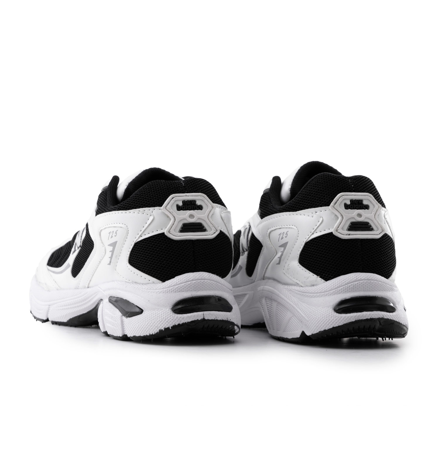 کفش مردانه اسپرت چرم مصنوعی سفید مشکی New Balance مدل 50683