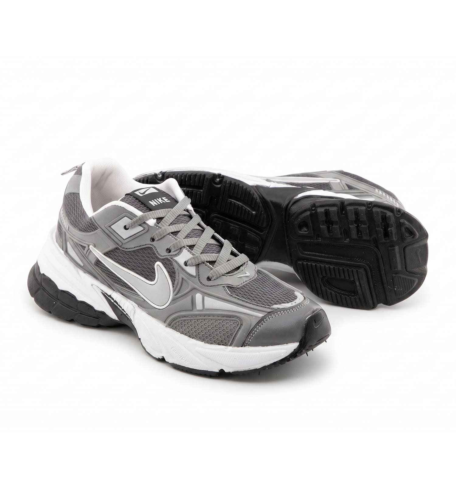 کفش مردانه اسپرت چرم مصنوعی طوسی Nike مدل 50711