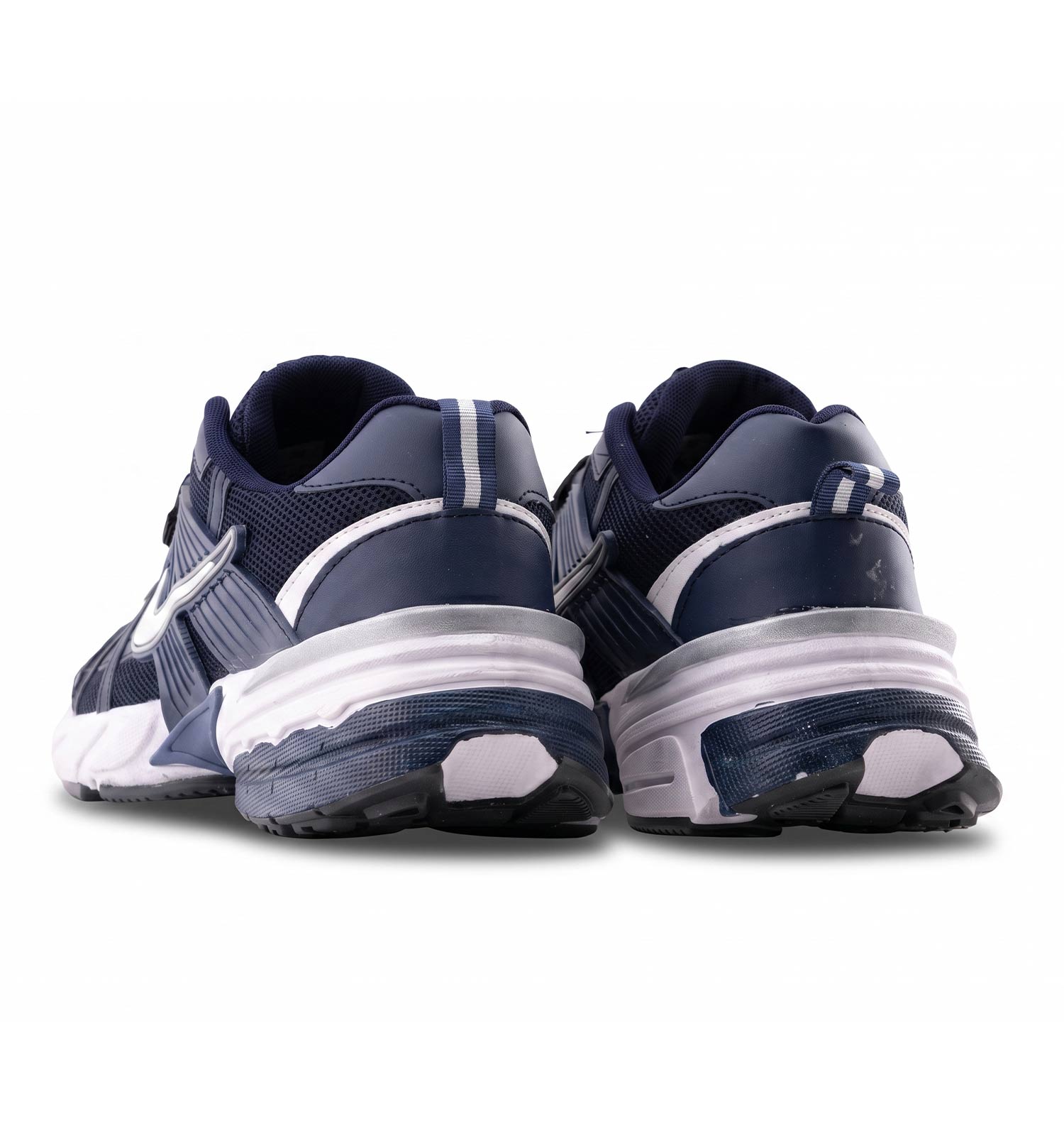 کفش مردانه اسپرت چرم مصنوعی سرمه ای سفید Nike مدل 50679