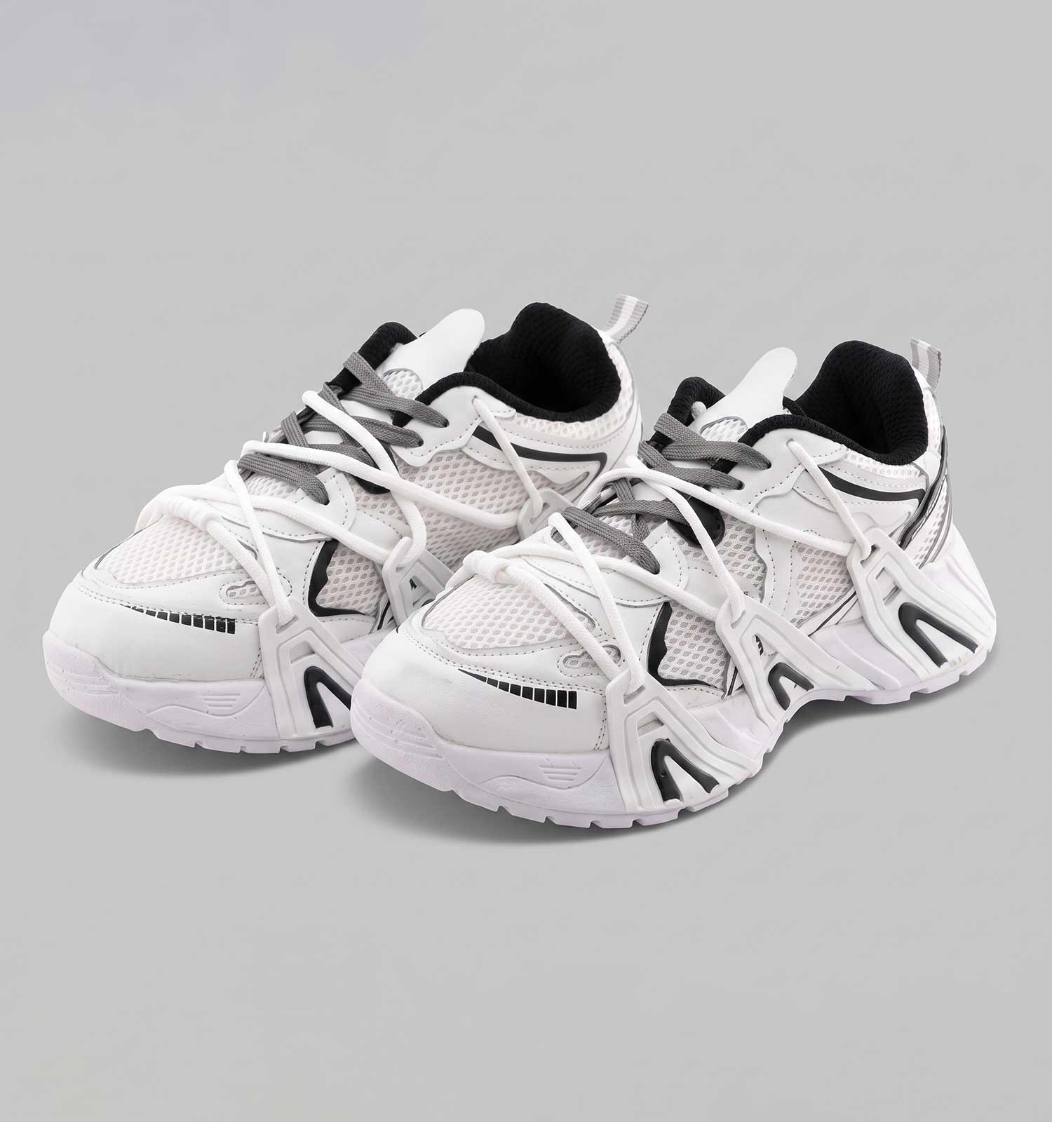 کفش مردانه اسپرت چرم مصنوعی سفید Balenciaga مدل 50705