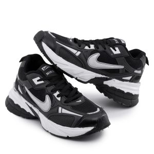 کفش مردانه اسپرت چرم مصنوعی مشکی Nike مدل 50713