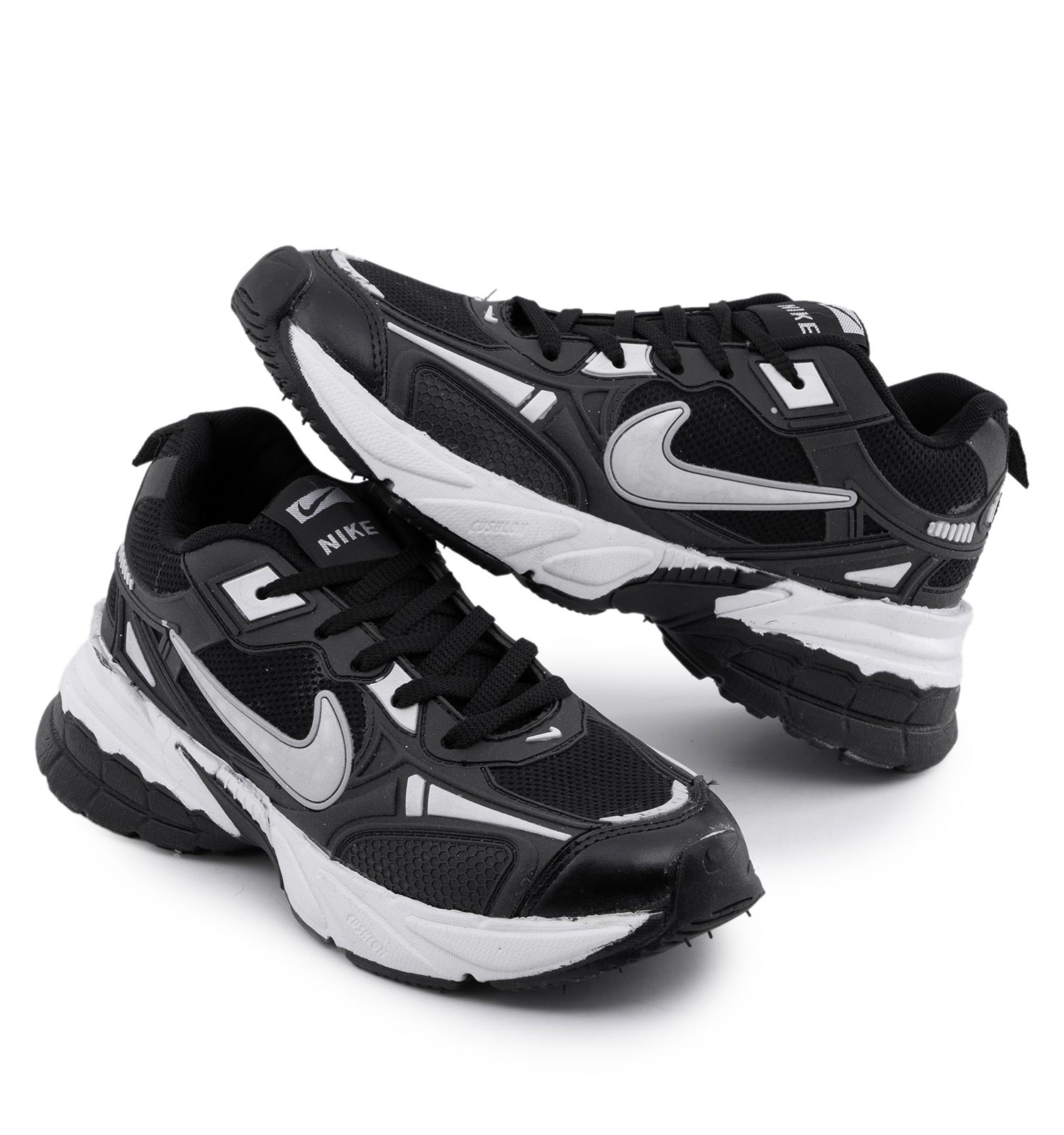 کفش مردانه اسپرت چرم مصنوعی مشکی Nike مدل 50713