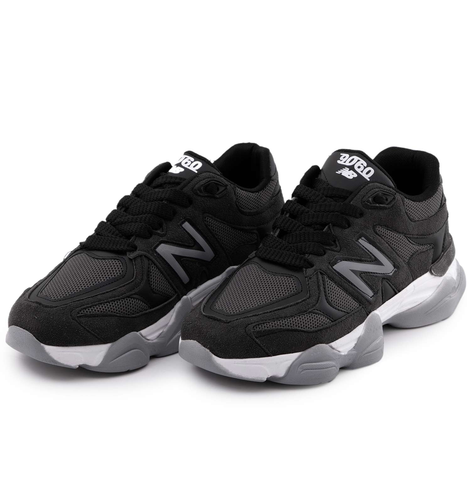 کفش مردانه اسپرت چرم مصنوعی مشکی New Balance مدل 50773