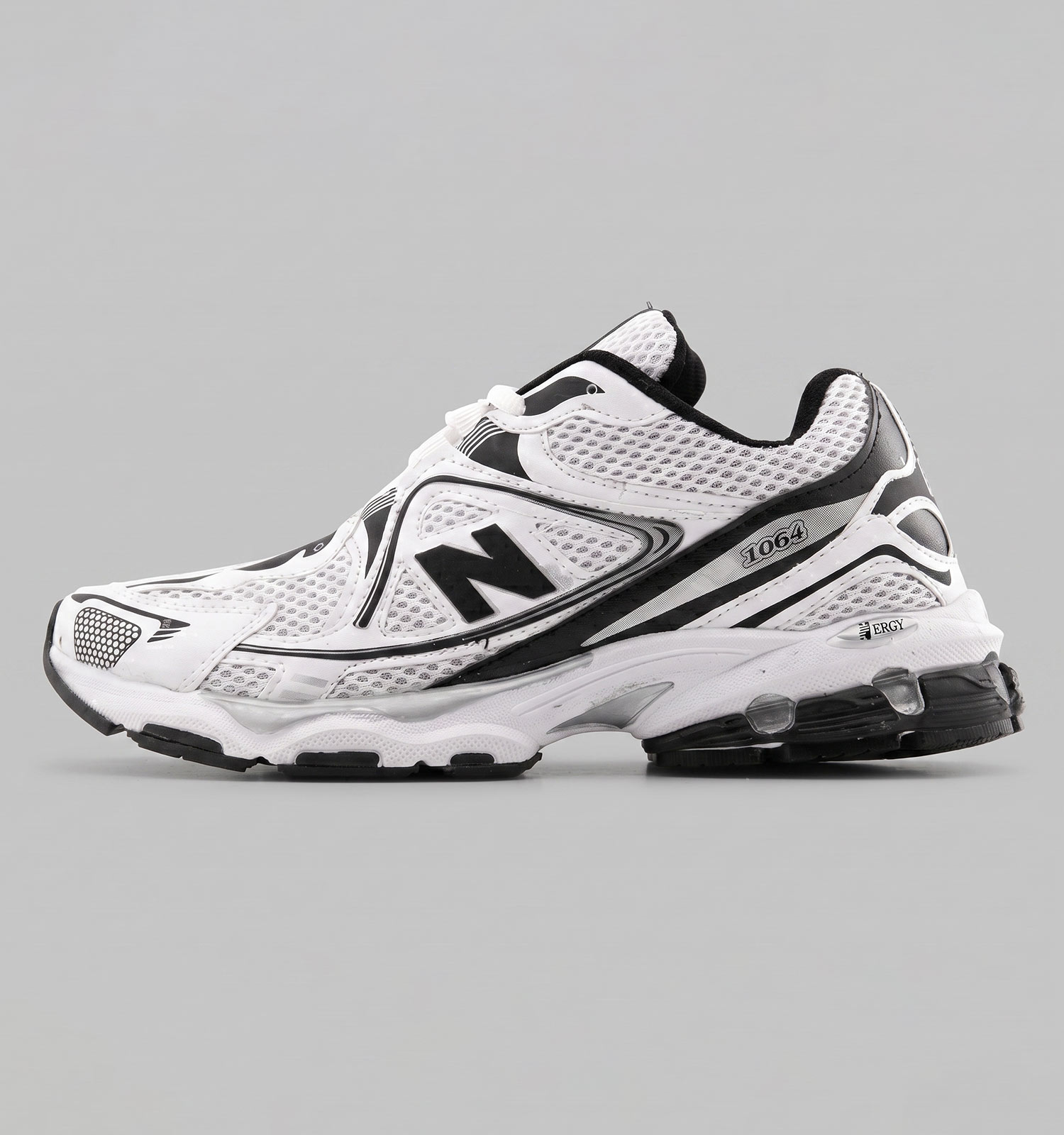 کفش مردانه اسپرت چرم مصنوعی سفید مشکی New Balance مدل 50722