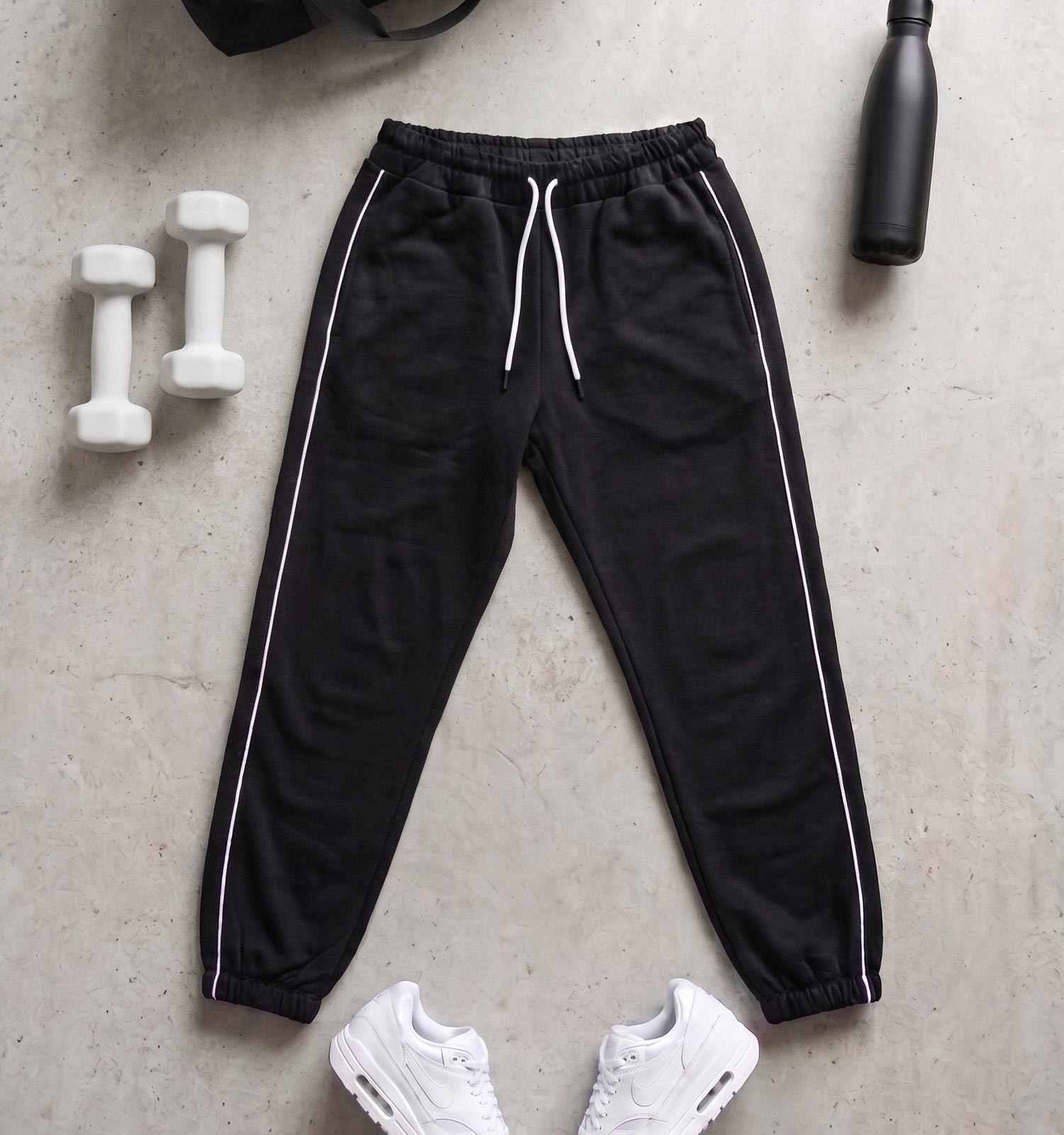 شلوار مردانه نیم بگ ساده بنگال مشکی Nike مدل 50764