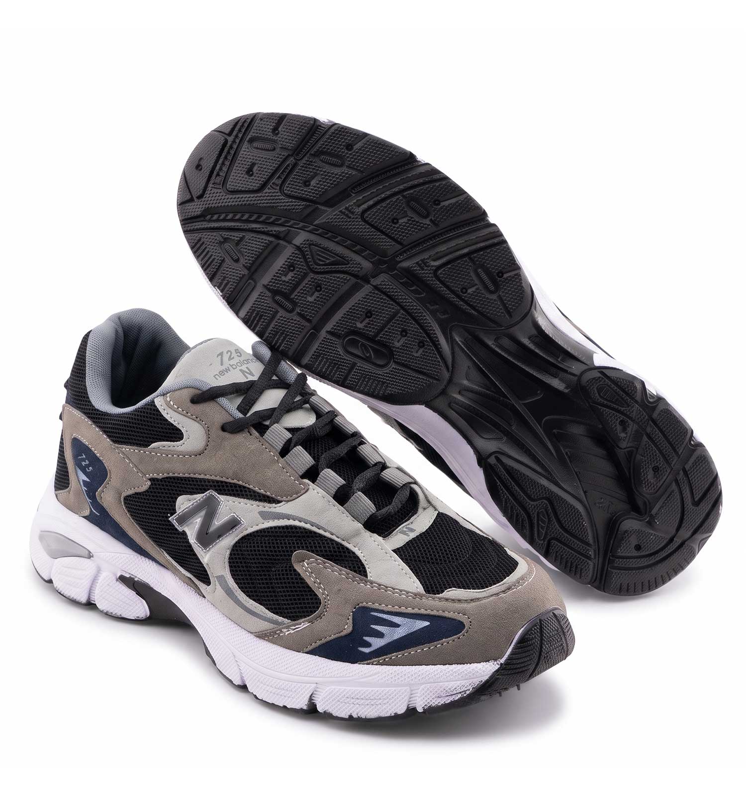 کفش مردانه اسپرت چرم مصنوعی سرمه ای سفید New Balance مدل 50681