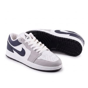 کفش مردانه روزمره چرم مصنوعی سفید طوسی Nike مدل 50684