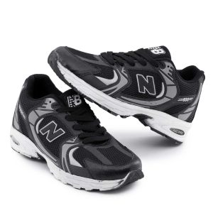 کفش مردانه اسپرت چرم مصنوعی مشکی New Balance مدل 50717