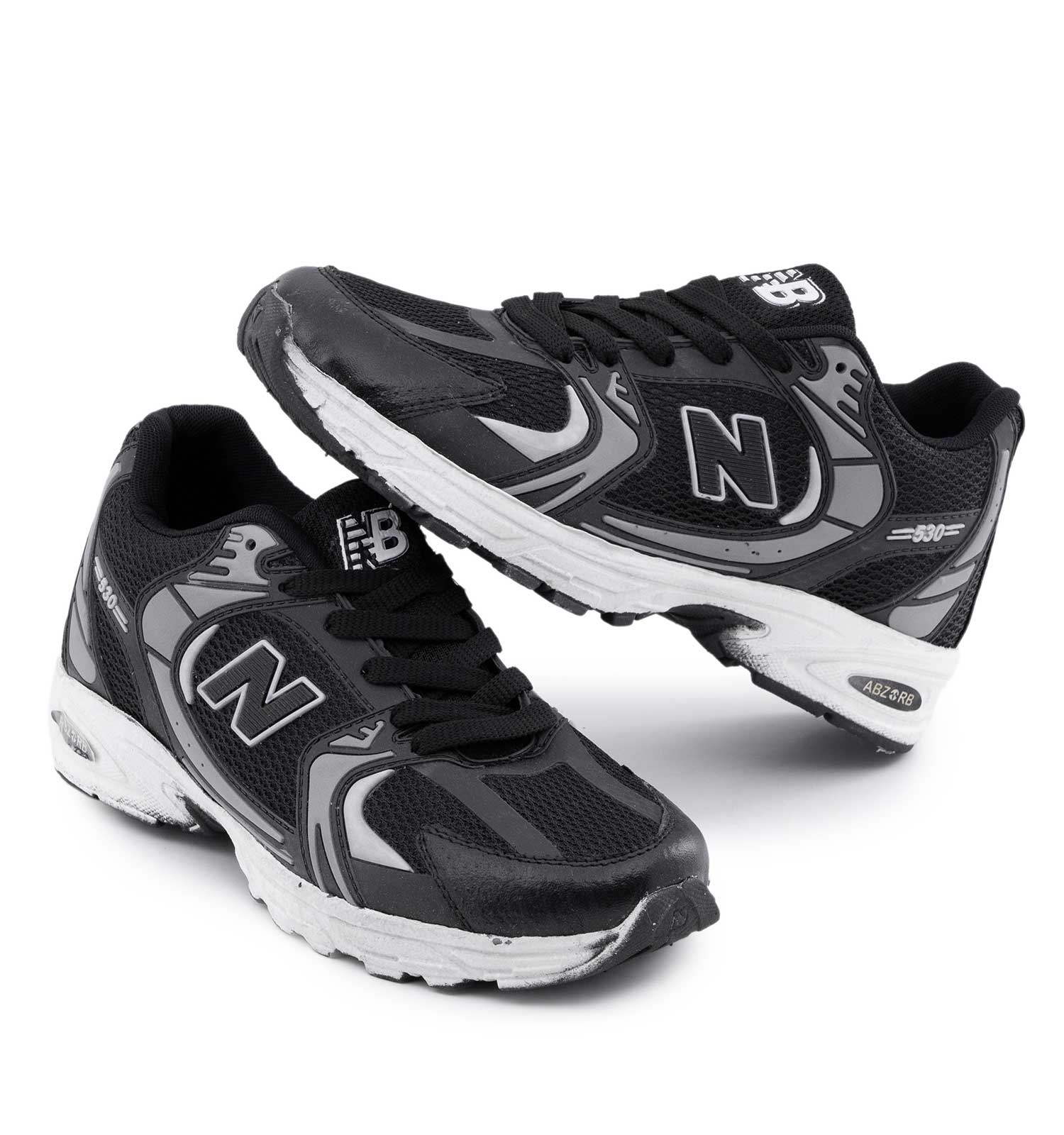 کفش مردانه اسپرت چرم مصنوعی مشکی New Balance مدل 50717