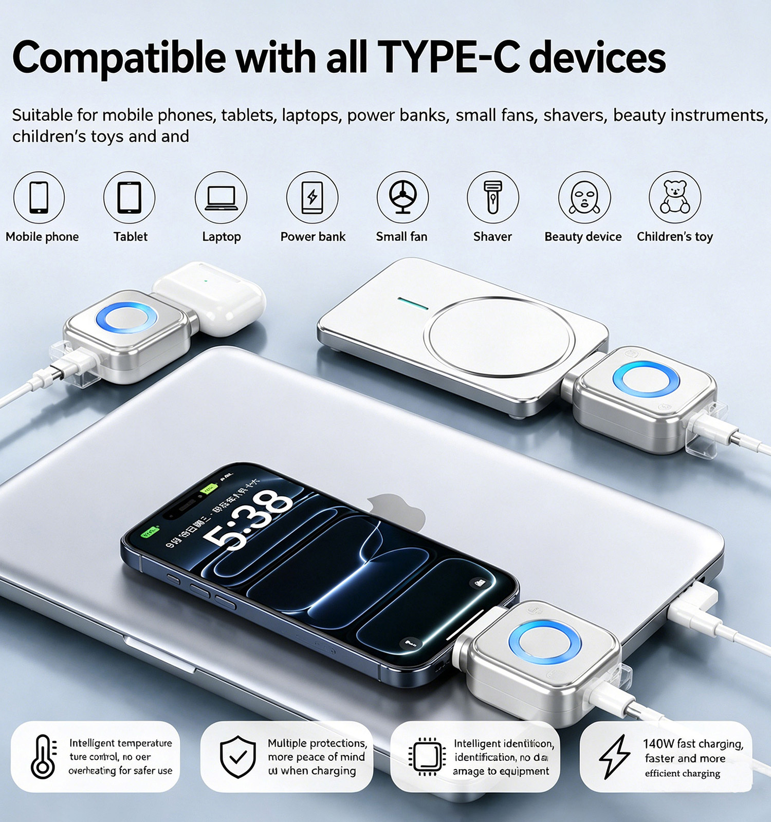 مبدل قطع خودکار شارژ Type-C مدل 50851