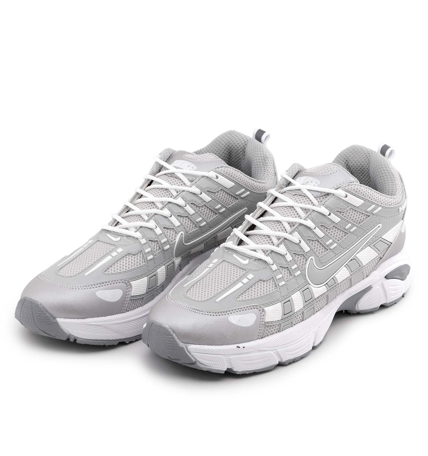 کفش مردانه اسپرت چرم مصنوعی طوسی سفید Nike مدل 50749