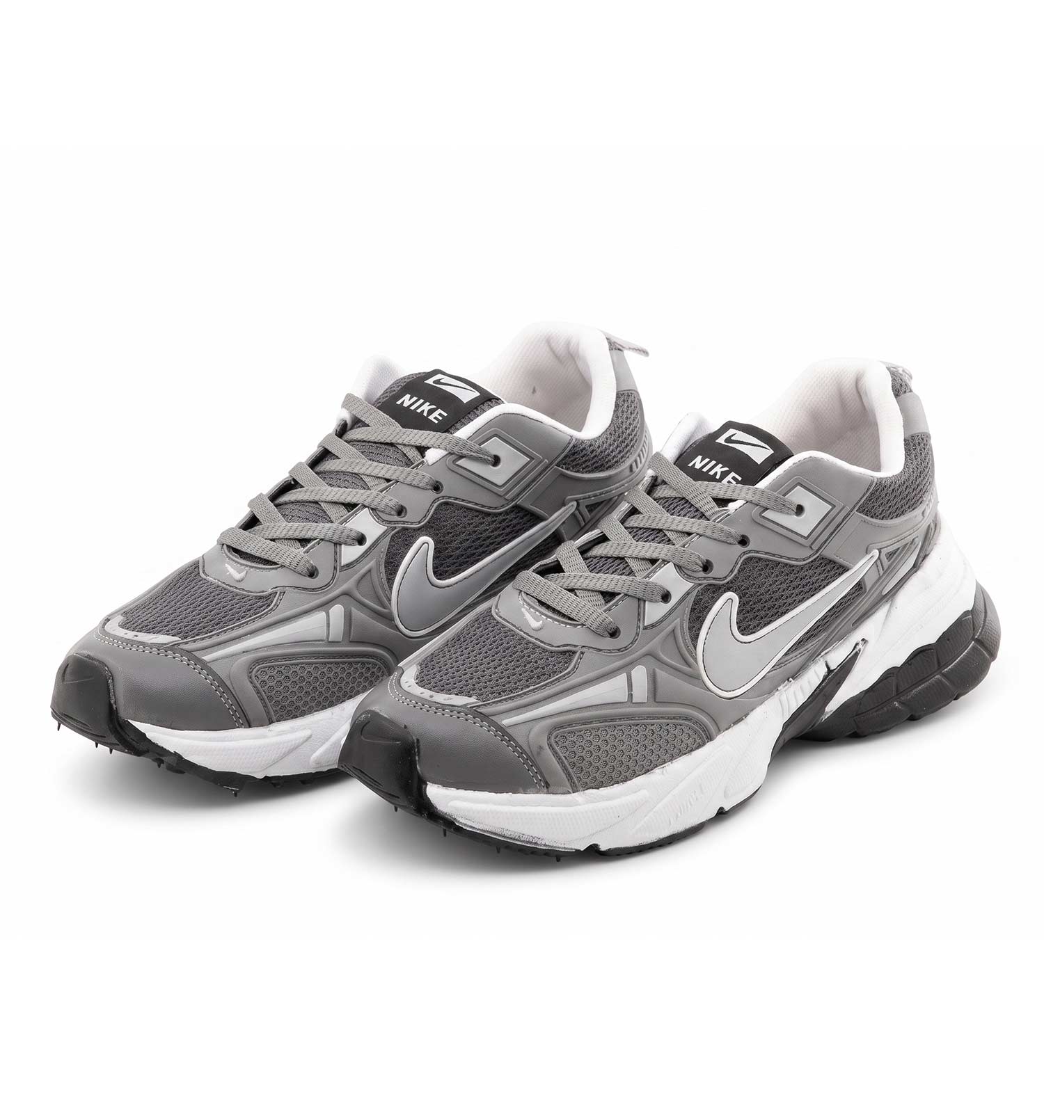 کفش مردانه اسپرت چرم مصنوعی طوسی Nike مدل 50711