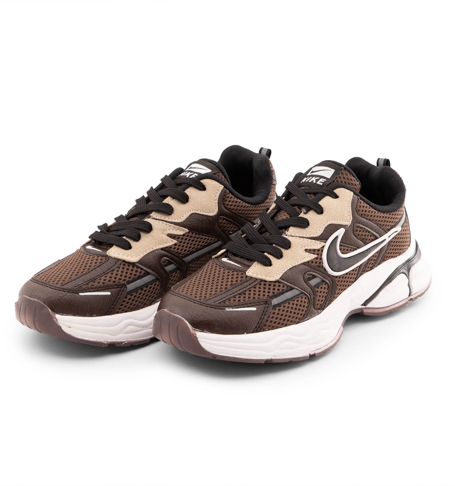 کفش مردانه اسپرت چرم مصنوعی قهوه ای Nike مدل 50724