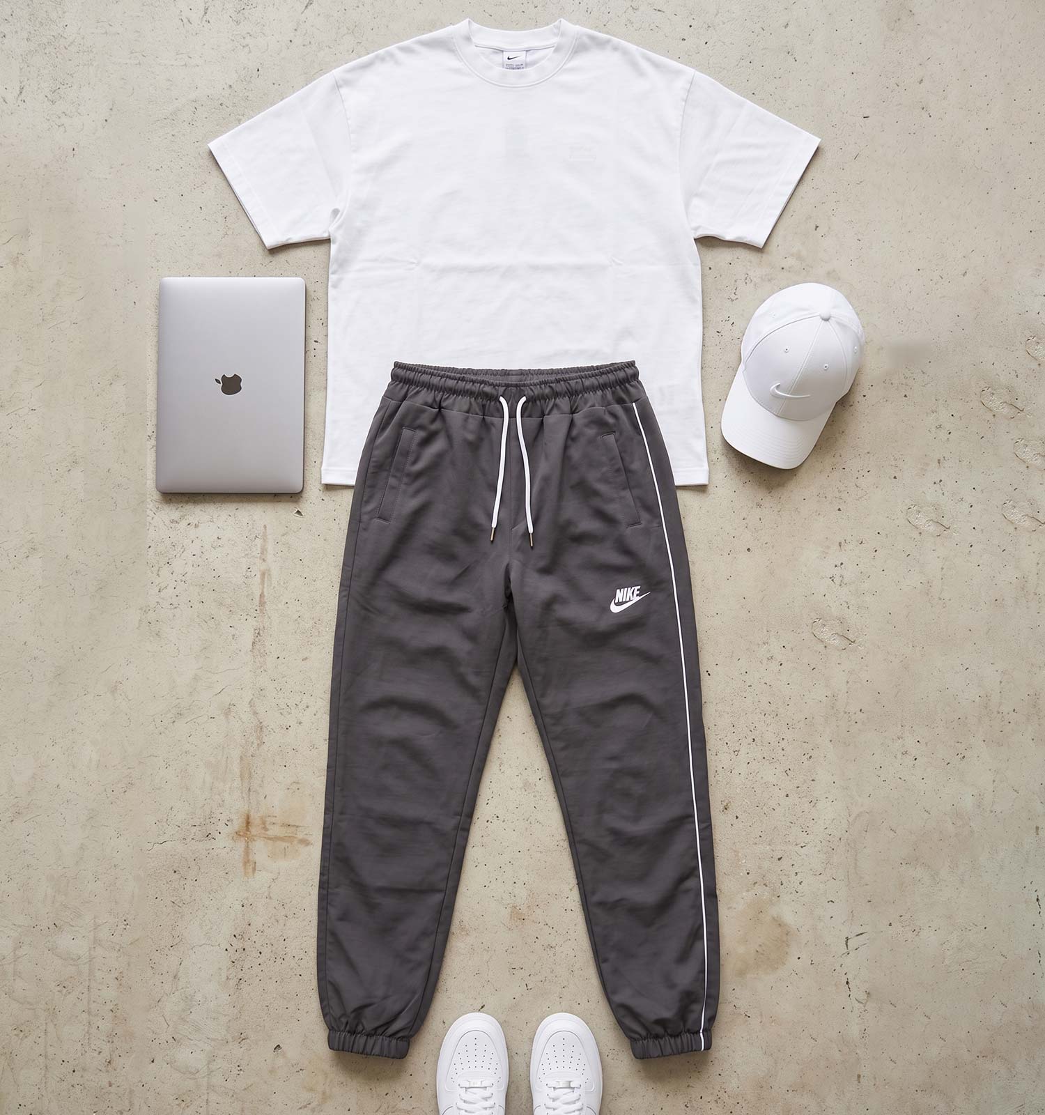 شلوار مردانه نیم بگ ساده بنگال طوسی Nike مدل 50763