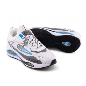 کفش مردانه اسپرت چرم مصنوعی سفید آبی Nike مدل 50687