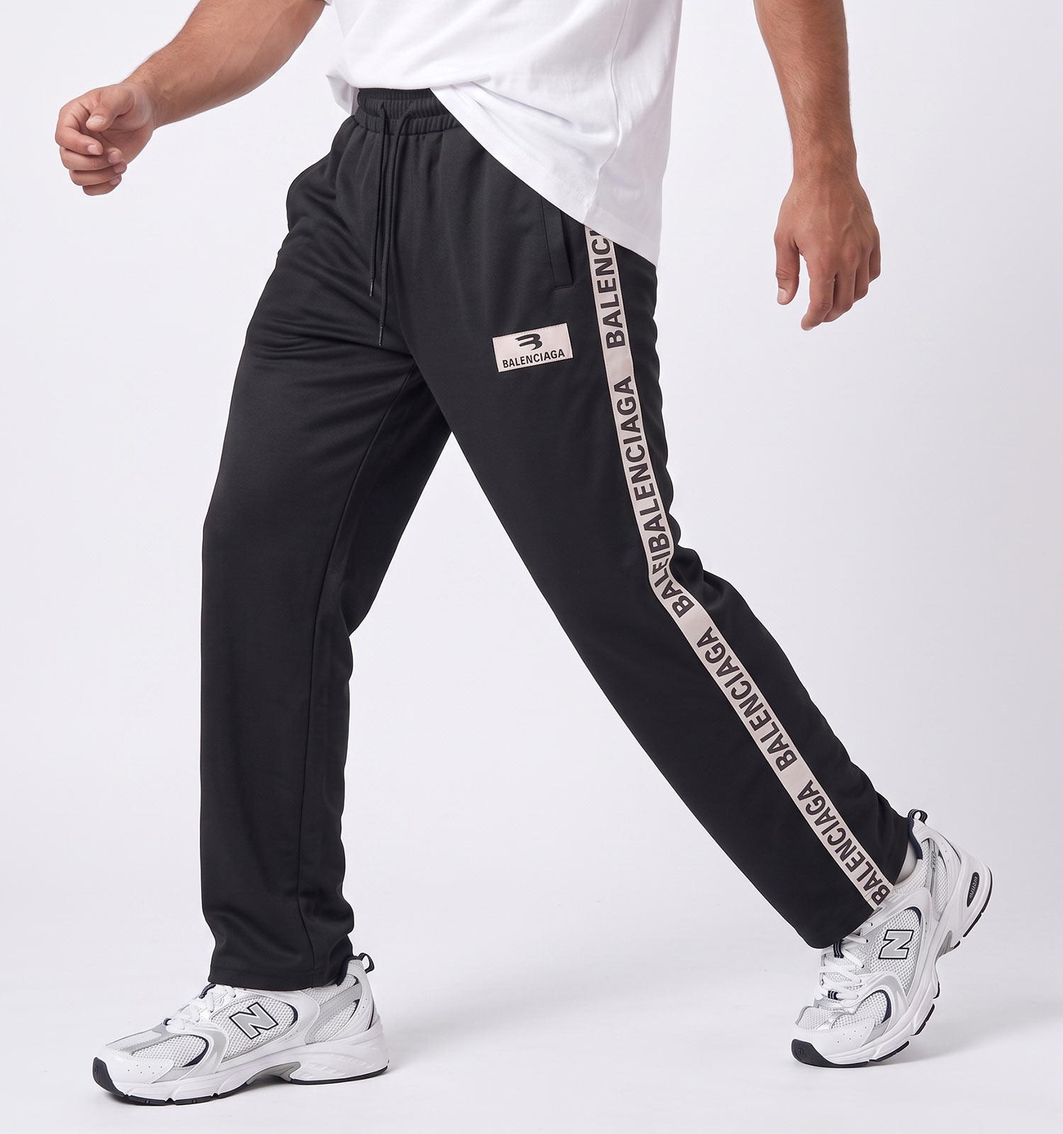 شلوار مردانه نیم بگ ساده بنگال مشکی Balenciaga مدل 50770