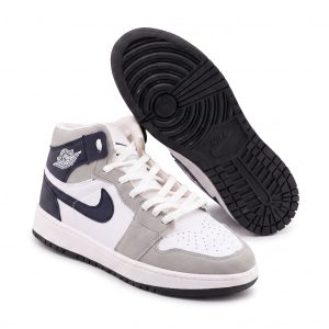 کفش مردانه روزمره چرم مصنوعی سفید طوسی Nike مدل 50719
