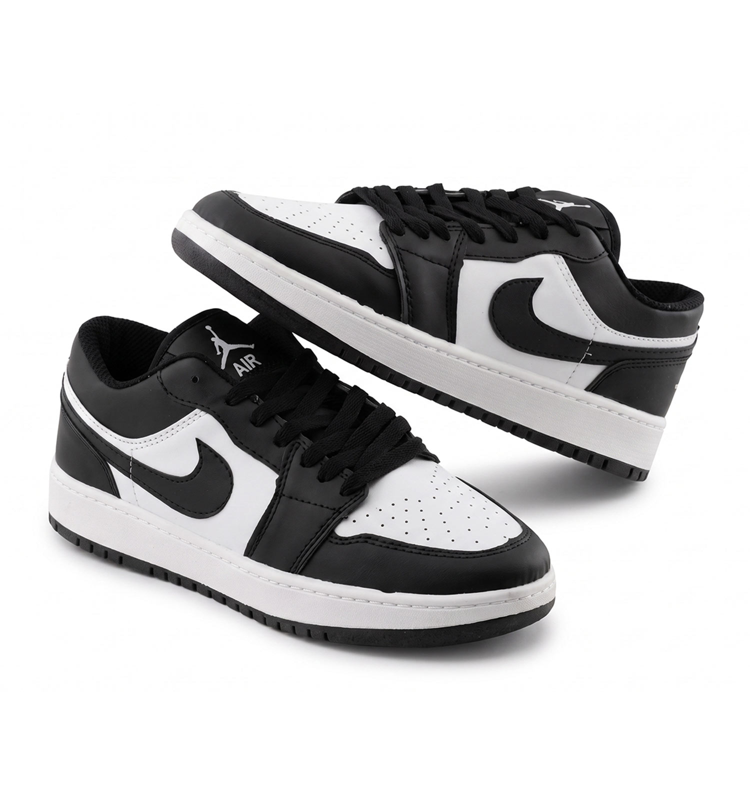 کفش مردانه روزمره چرم مصنوعی مشکی سفید Nike مدل 50685