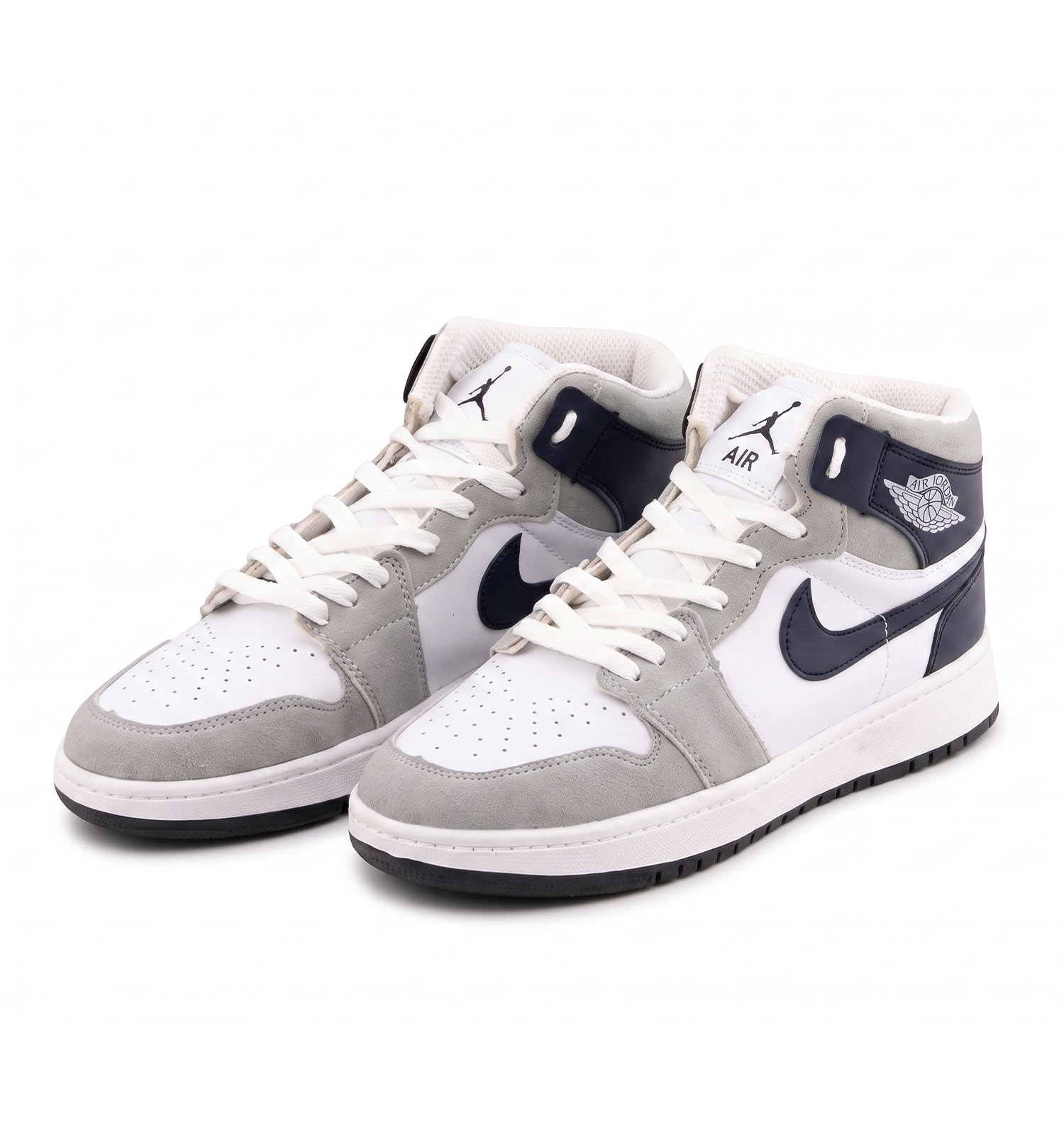 کفش مردانه روزمره چرم مصنوعی سفید طوسی Nike مدل 50719