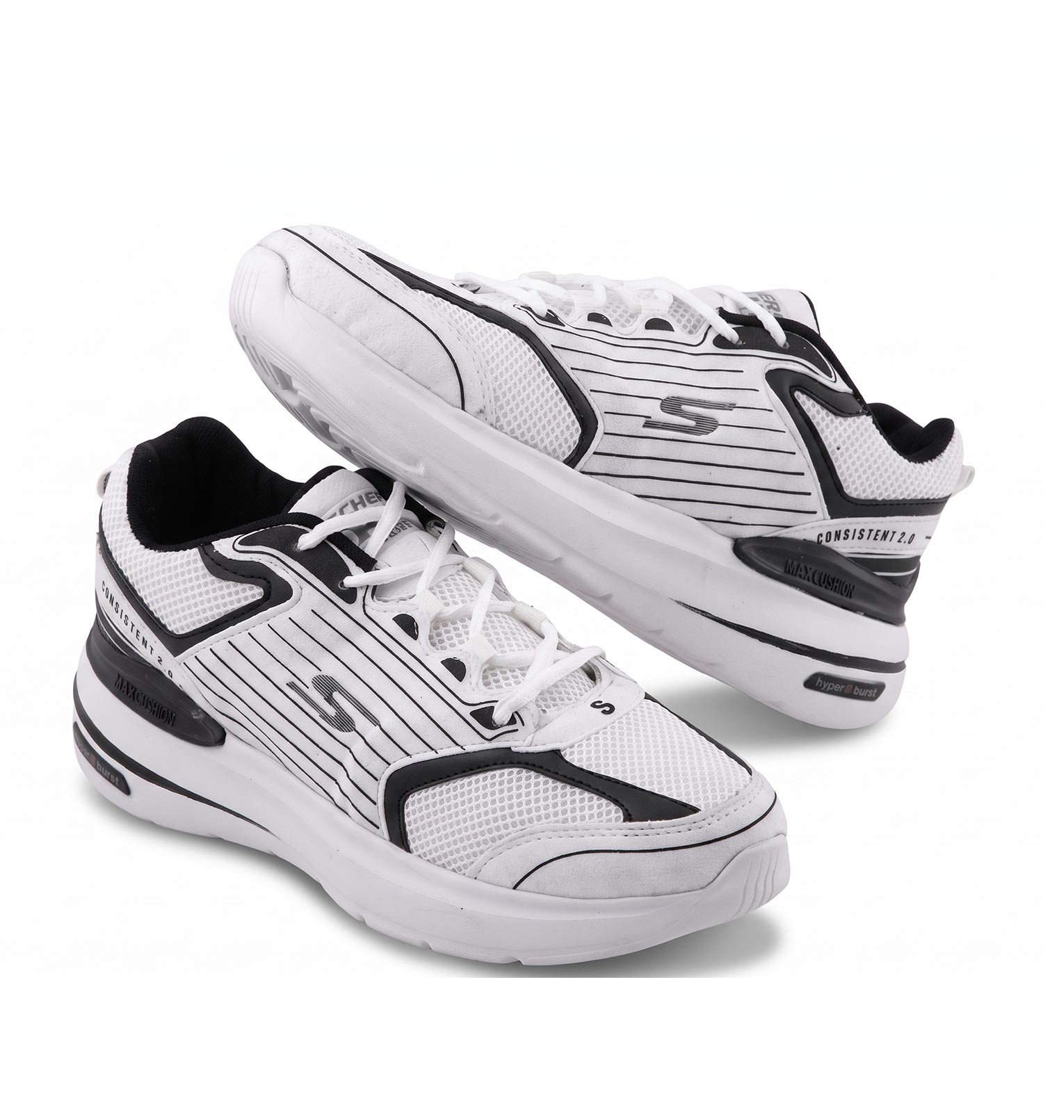 کفش مردانه اسپرت اسپیسر سفید مشکی Skechers مدل 50742