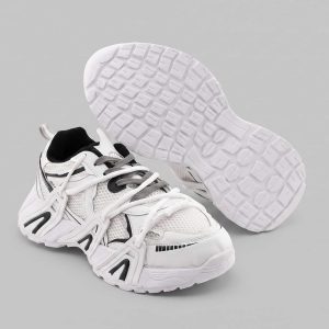کفش مردانه اسپرت چرم مصنوعی سفید Balenciaga مدل 50705