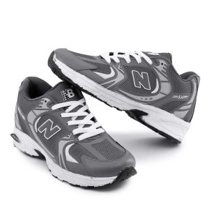 کفش مردانه اسپرت چرم مصنوعی طوسی New Balance مدل 50716