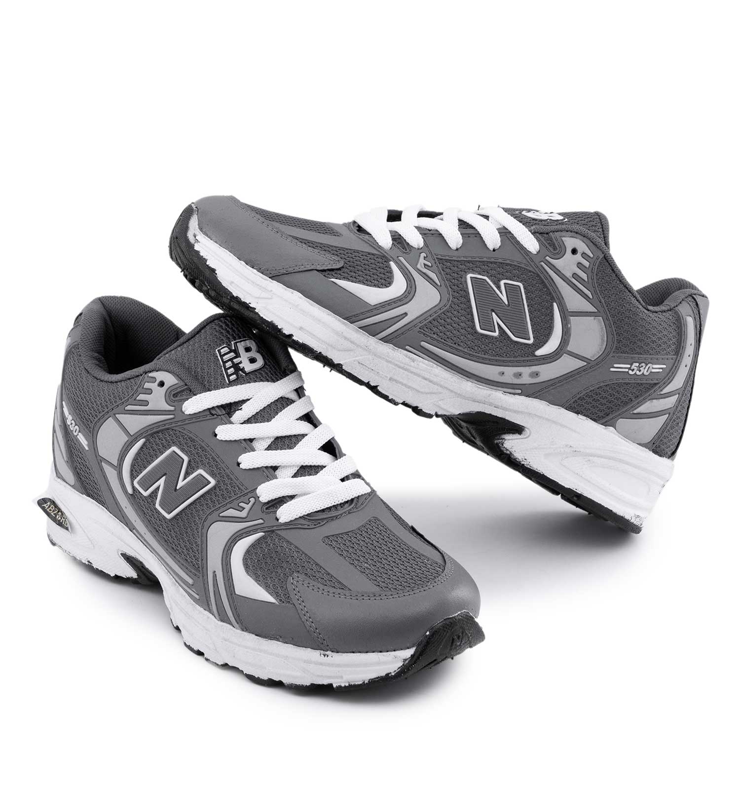 کفش مردانه اسپرت چرم مصنوعی طوسی New Balance مدل 50716