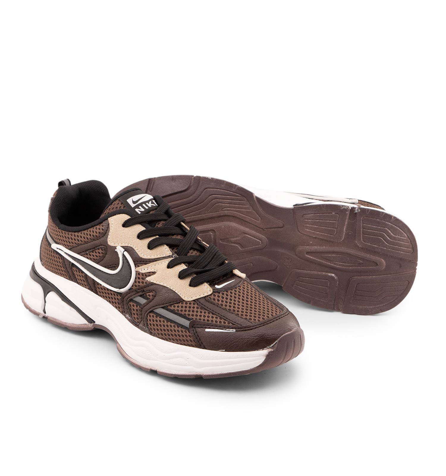 کفش مردانه اسپرت چرم مصنوعی قهوه ای Nike مدل 50724